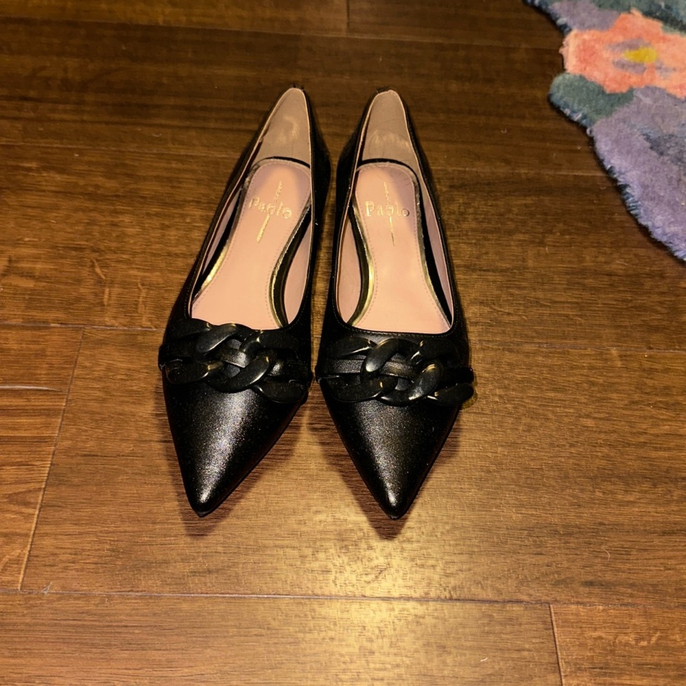 Linea Paola Nora pointed toe flat. 6M. Never worn, mint condition